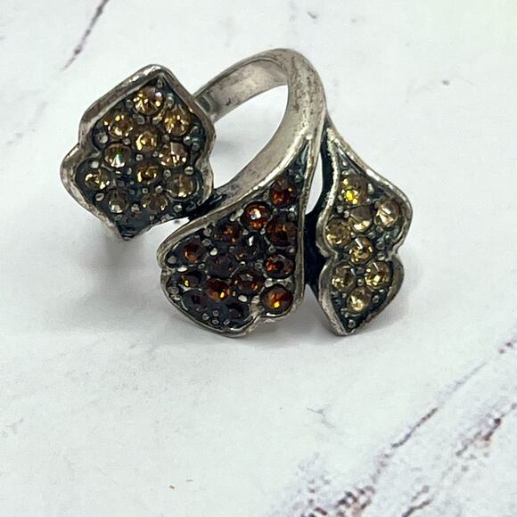 Fall/Autumn orange, brown, yellow ring lot of 10 - Picture 10 of 12